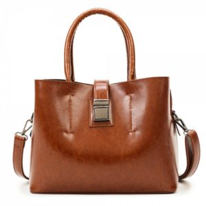 Soft Leather Single Shoulder Bag Handbag - Light Brown