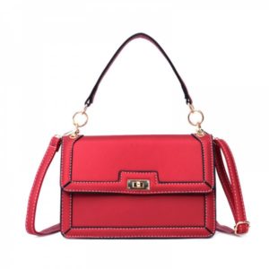 New Jelly Color Simple Temperament Handbag Shoulder Messenger Bag - Red