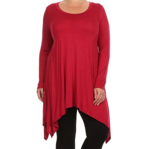 Frock Dress with Long Sleeves and Long Sleeves - Red