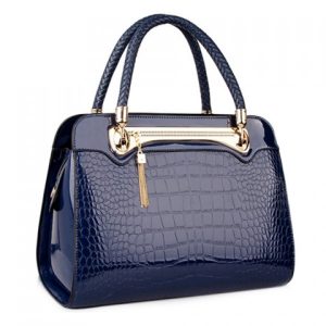 Weaving Tassels Embossing Tote Bag - Deep Blue