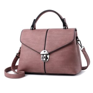 New Fashion Trend PU Leather Lady Shoulderbag - Rosy Brown