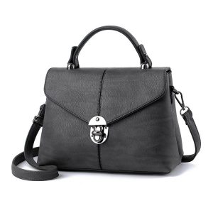 New Fashion Trend PU Leather Lady Shoulderbag - Vampire Gray