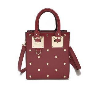 Wild Toth Simple Rivet Shoulder Messenger Bag - Red