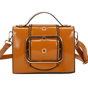 Leather Strap Leather Shoulder Messenger Bag - Brown