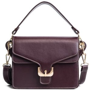 Fashionable Personality Shoulder Messenger Simple Portable Small Square Package - Purple