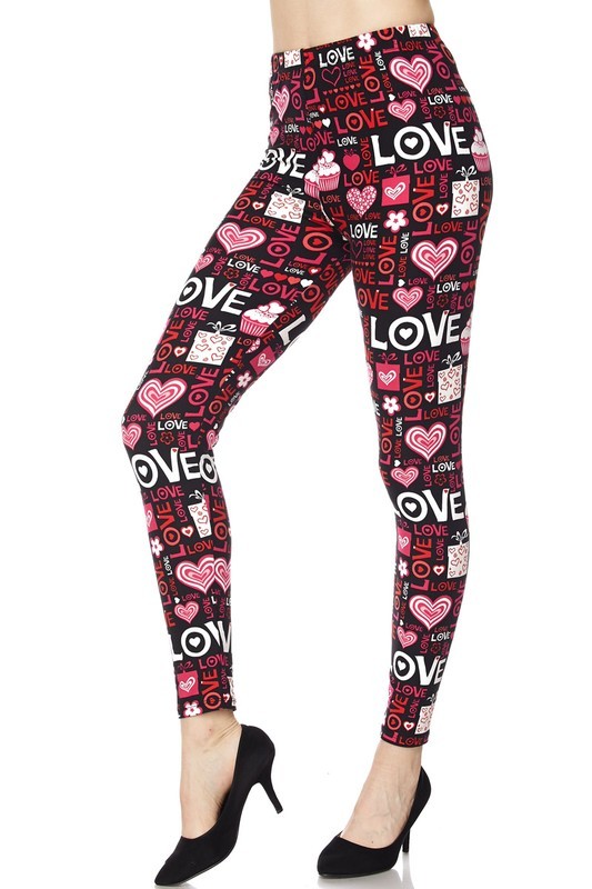 Plus Size Love Leggings - Big and Sexy Sportswear