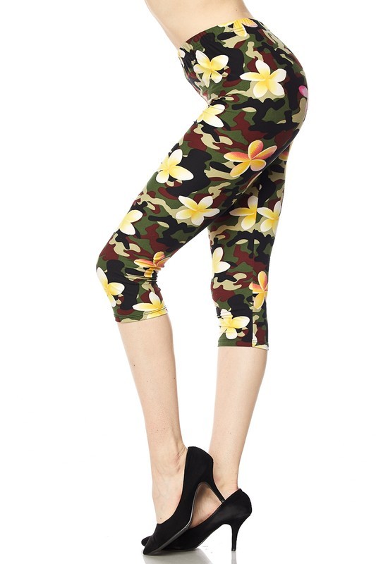 Floral Fresh Camouflage Plus Size Capris - Big and Sexy Sportswear